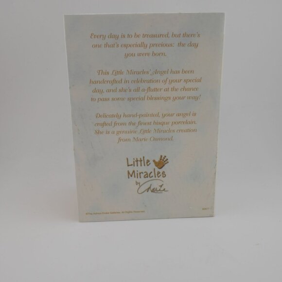Marie Osmond Little Miracles April Angel Figurine Bisque Porcelain Collectible - Picture 6 of 7